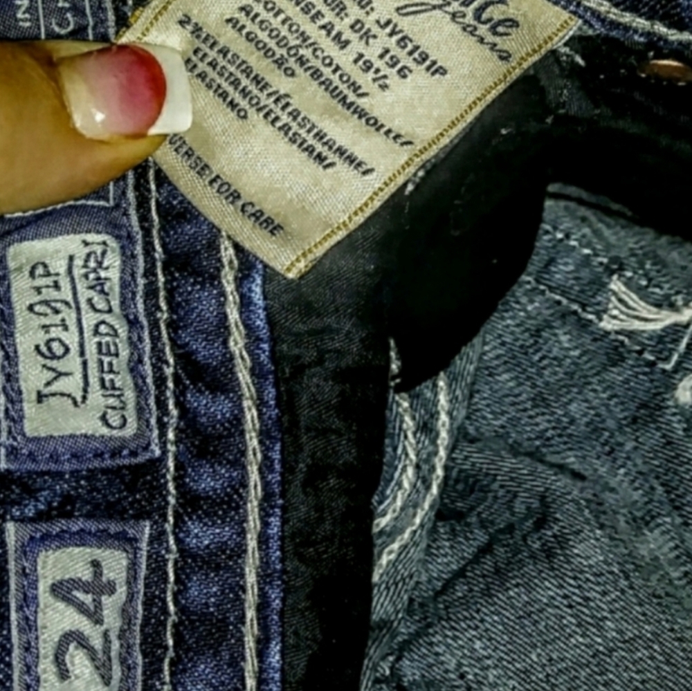 Miss Me Jeans Size 24 Low Rise Skinny Leg Crop - Picture 11 of 12